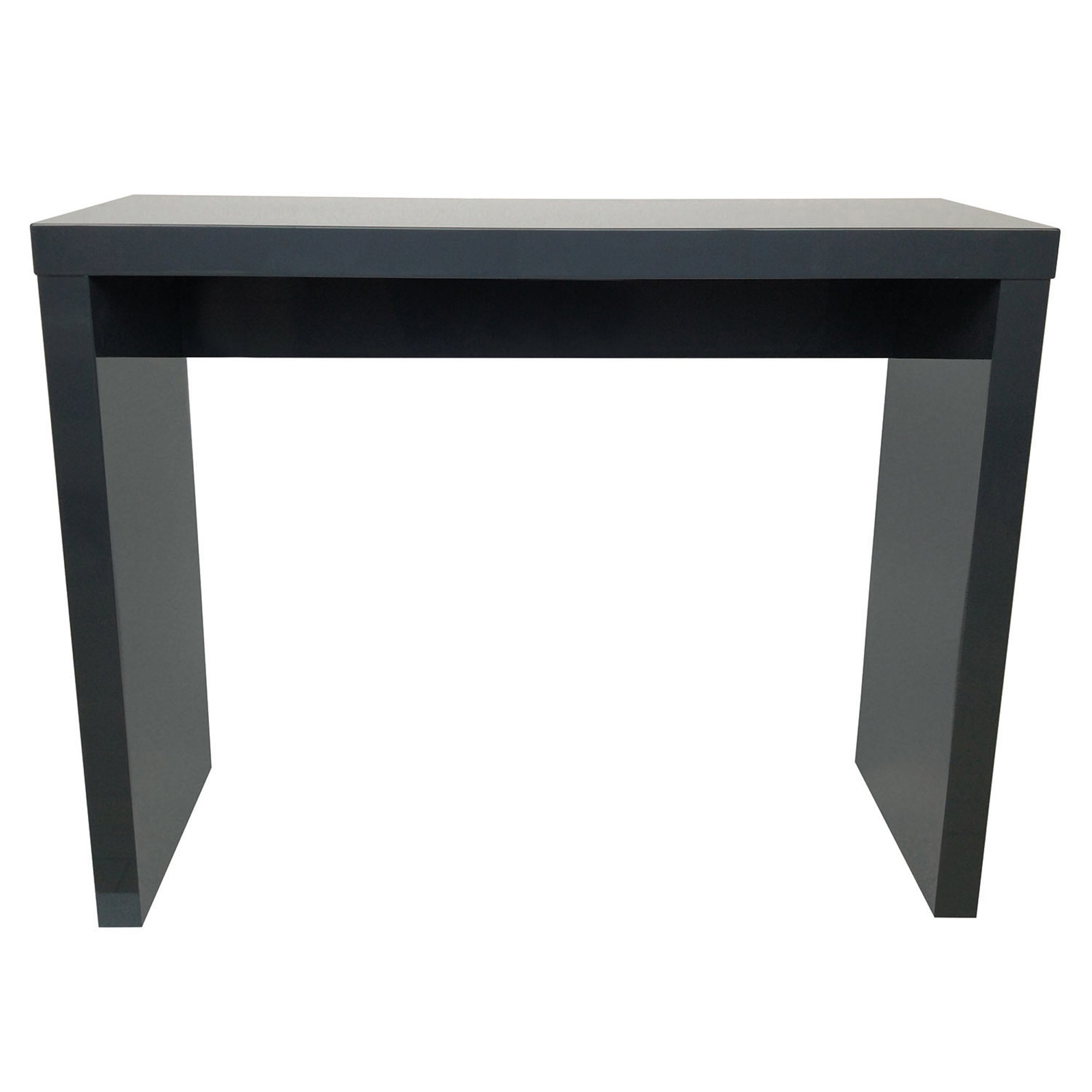 Puro Wooden High Gloss Grey Console Table Grey