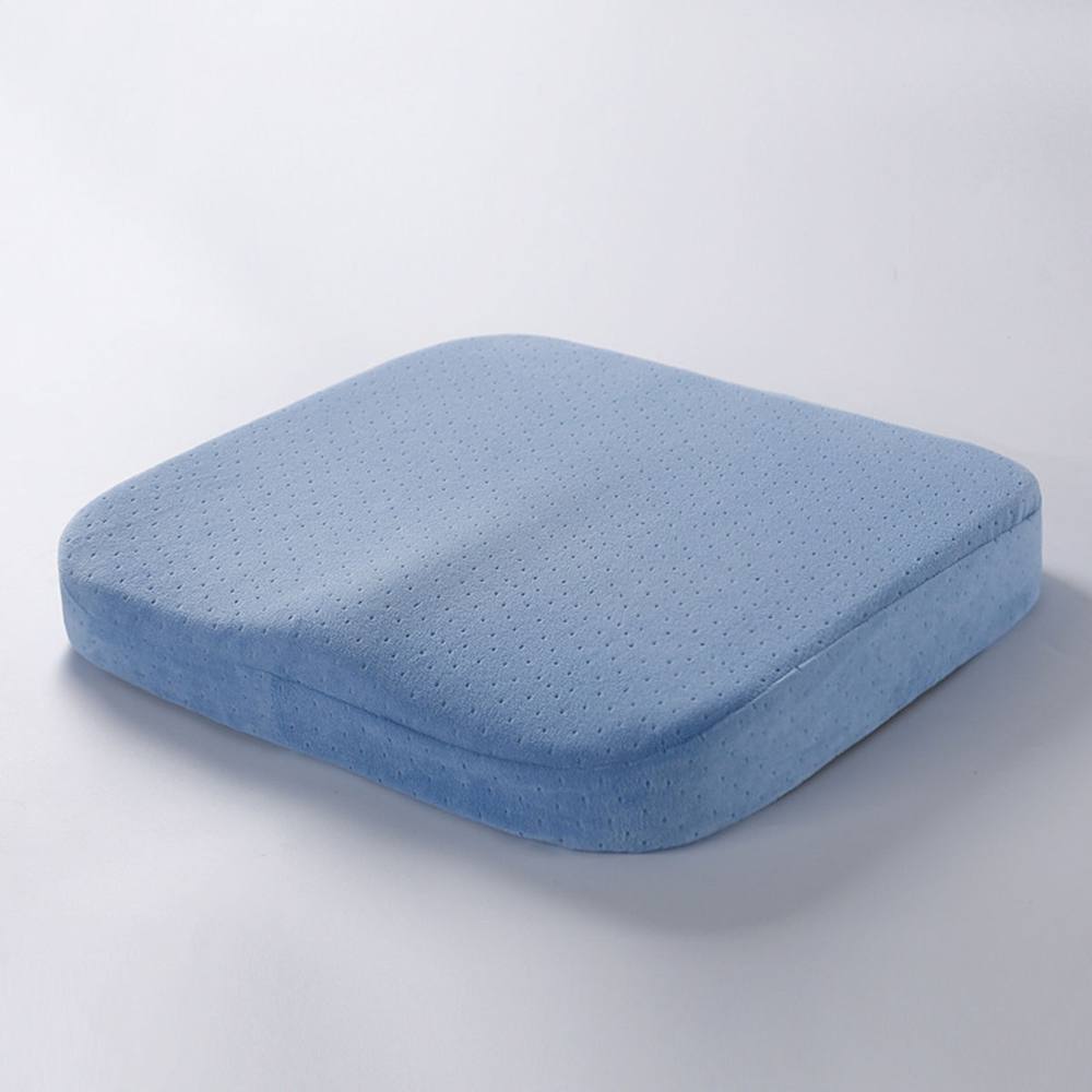 Obasyhig Square Slow Rebound Memory Foam Cushion in Light Blue