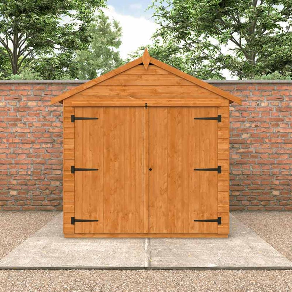 Buttercup Farm 4x6 Flex Apex Bike Shed 12mm Flex - L123.8 x W175 x H195.3 cm in Burnt Orange 3