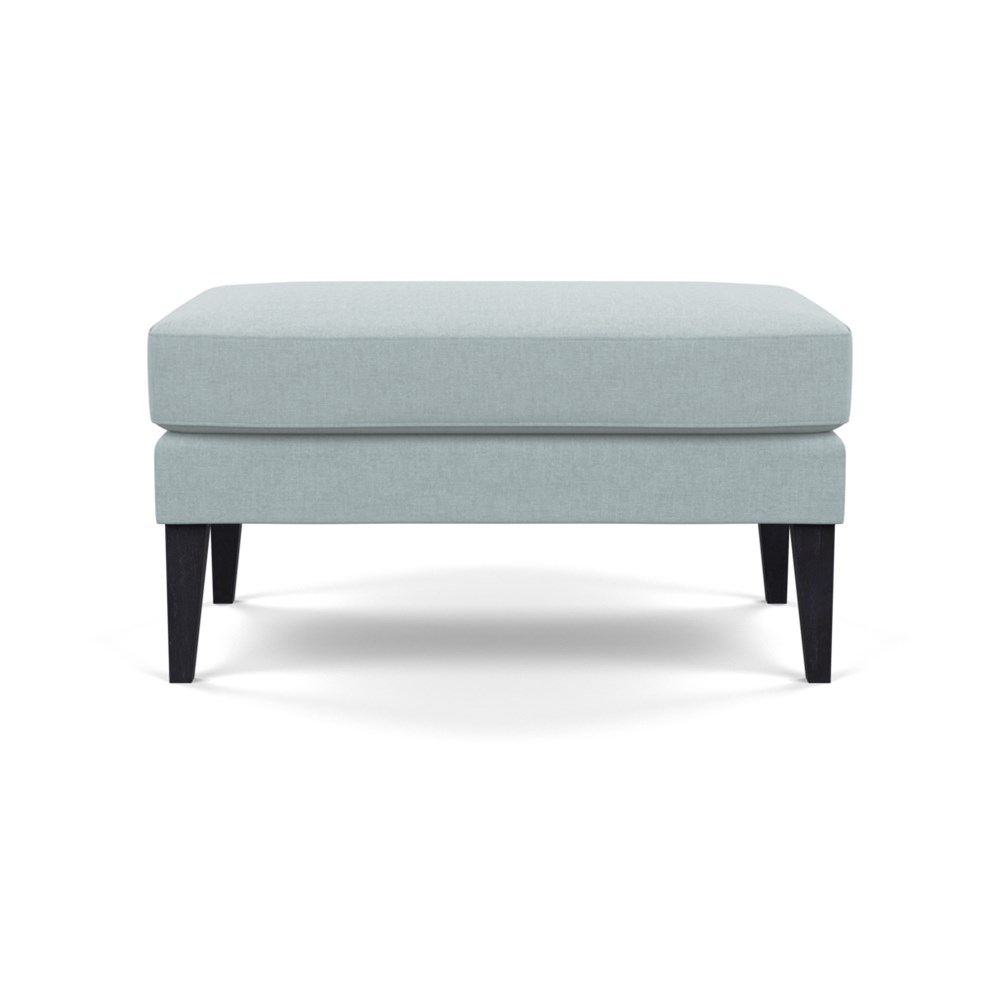 Heal's Richmond Ottoman Brushed Cotton Mist Black Feet