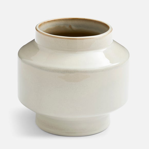 Soft Industrial Small Cream Vase 3