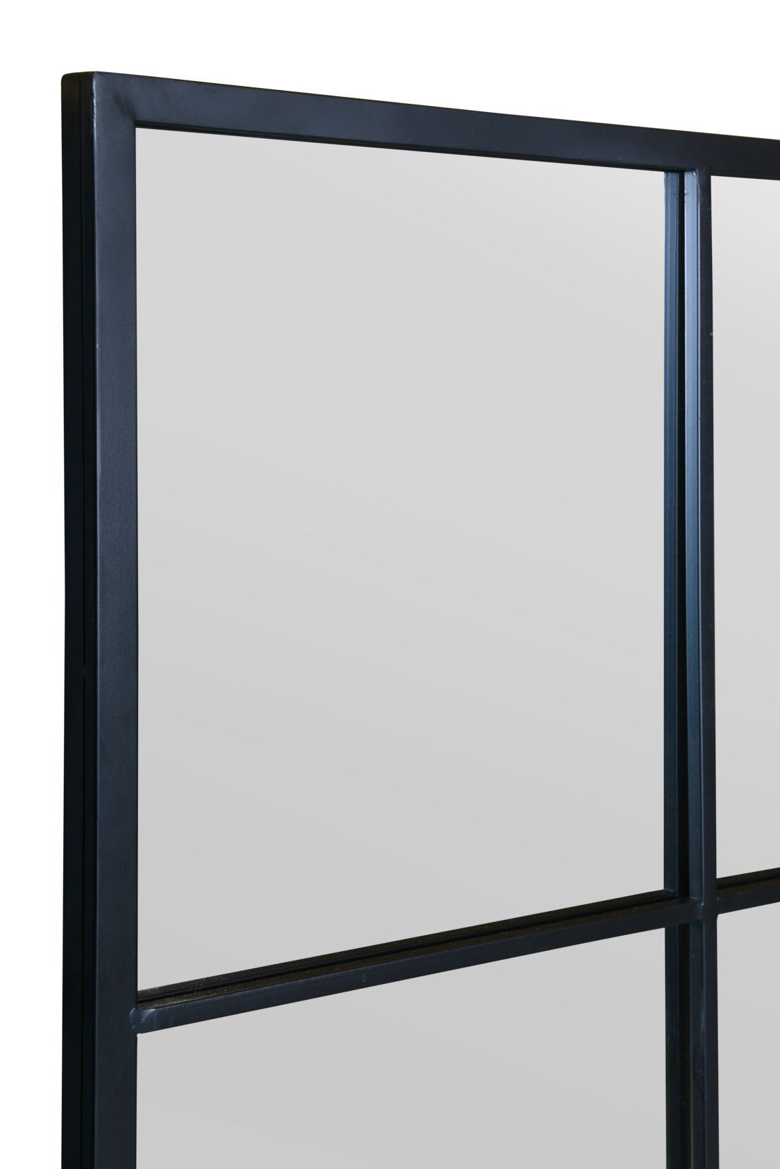 MirrorOutlet The Fenestra Black Modern Window Leaner / Wall Mirror 79" X 47" 200CM X 120CM 5