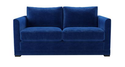 Aissa 2 Seat Sofa Bed in Cobalt Smart Velvet - sofa.com