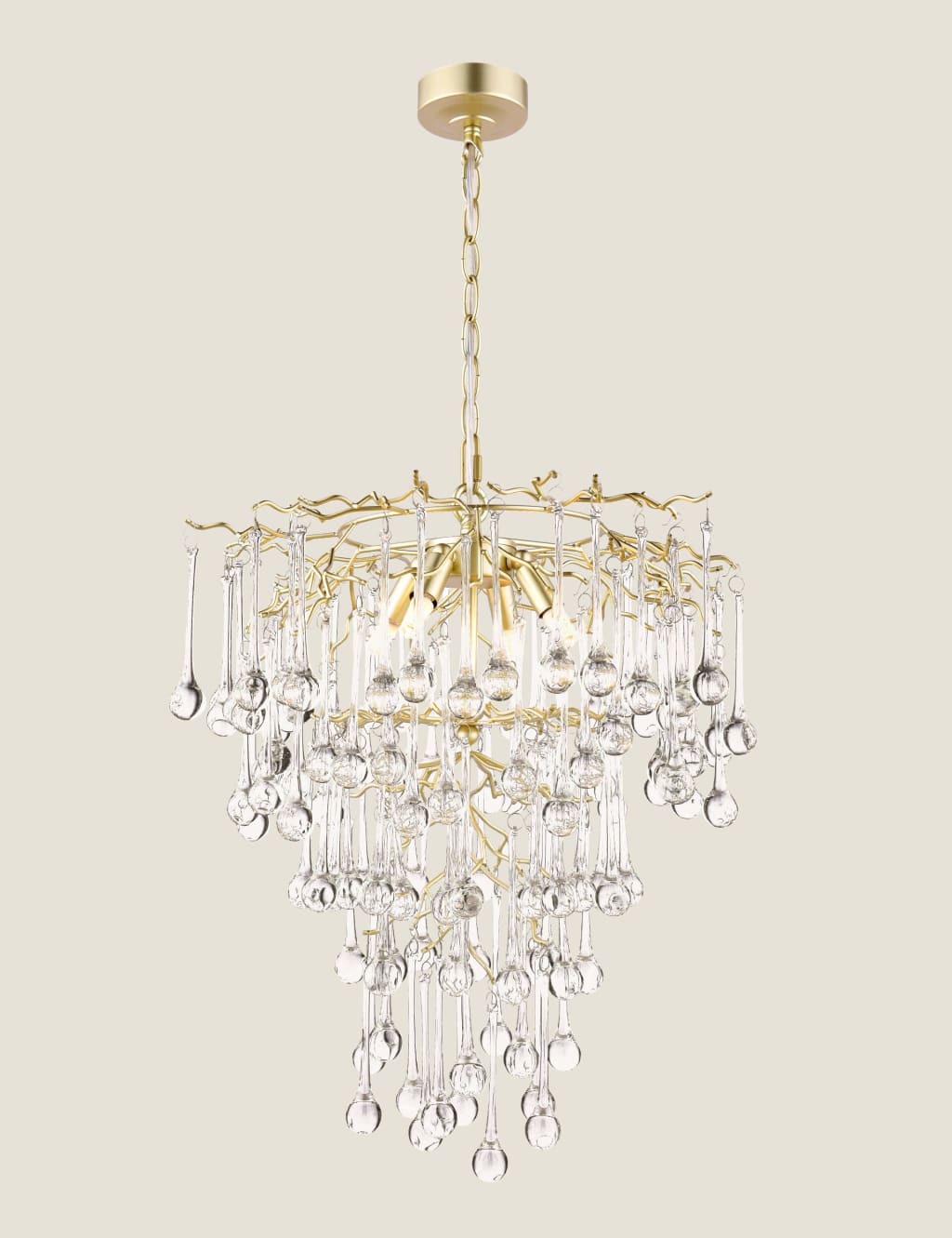 Laura Ashley Willow Droplet Pendant Light Champagne