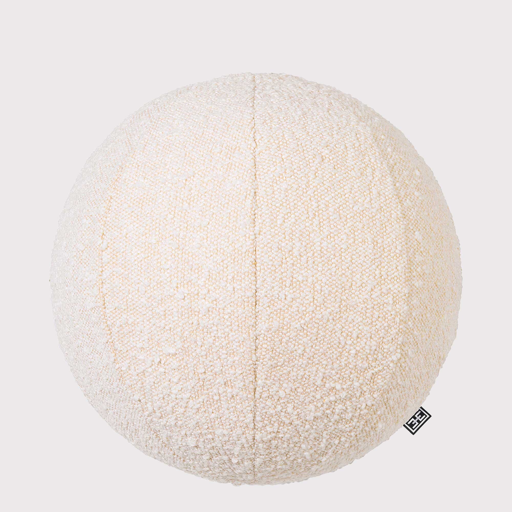 Eichholtz Palla Cushion S Boucl Cream, Round Fabric | Barker & Stonehouse