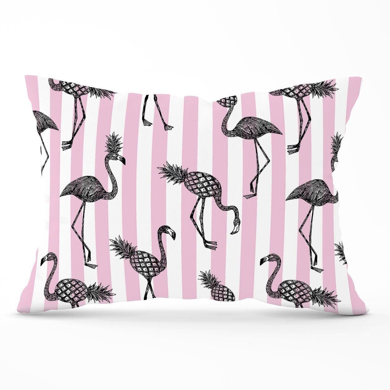 Warren Reed - Designer Pineapple Flamingo Cushions in Pink