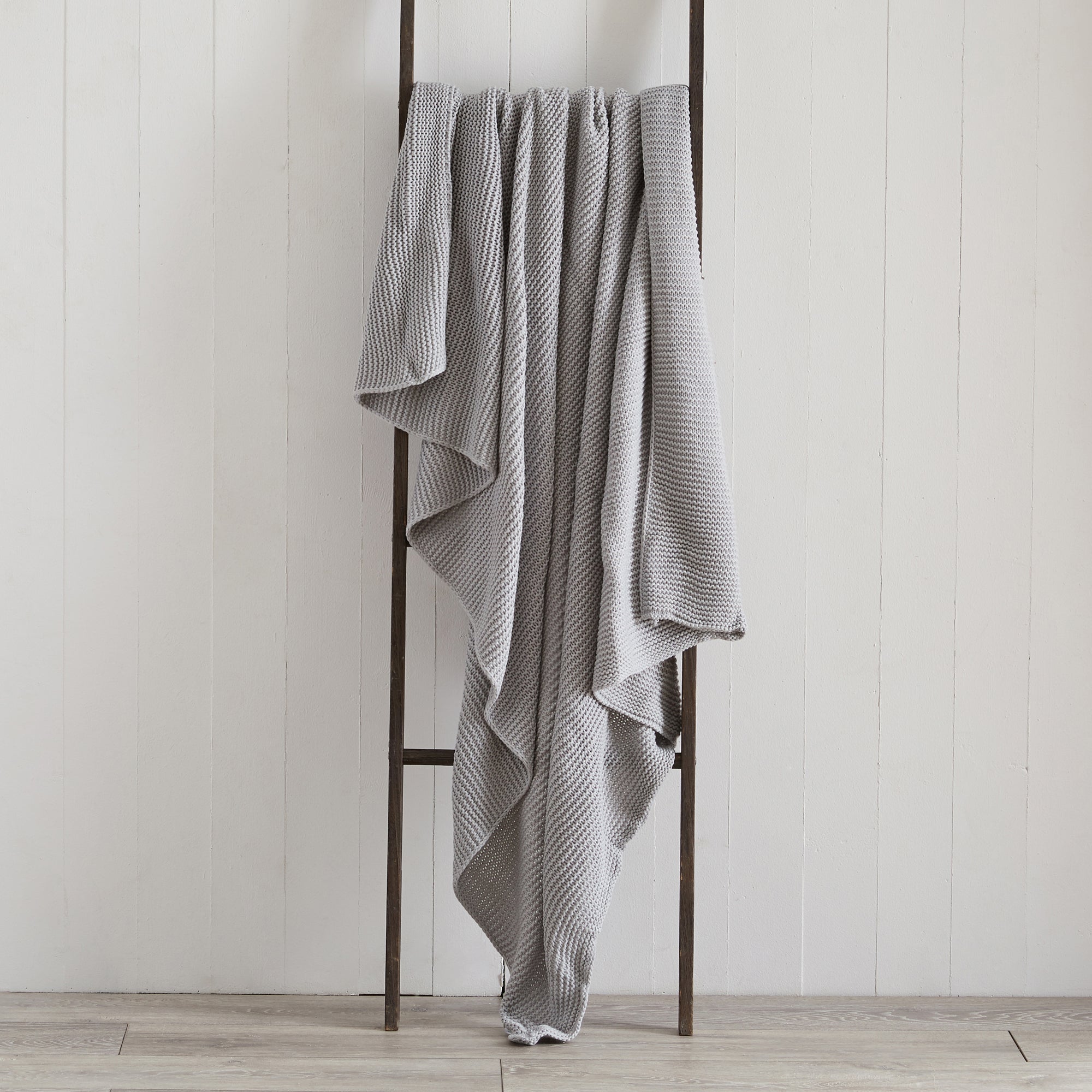 Chunky Knit Breckon Grey Throw Grey