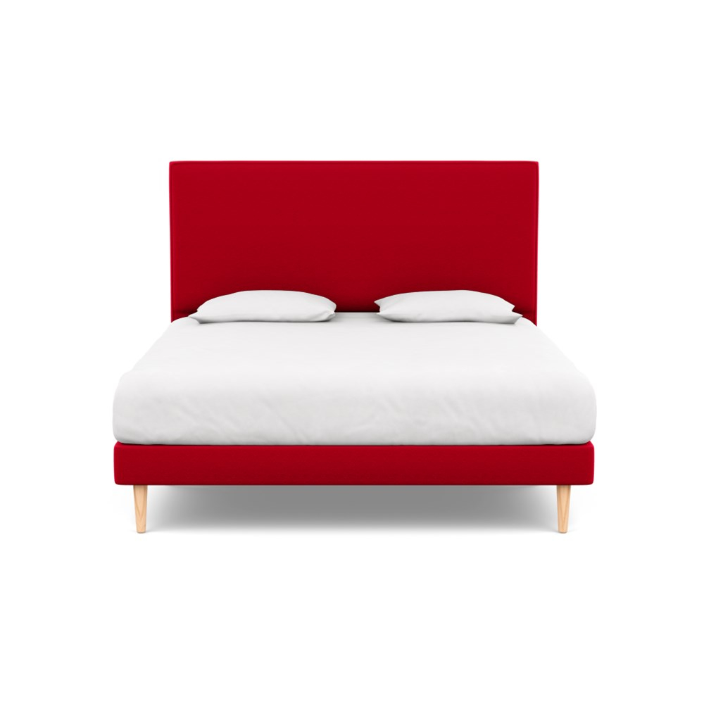 Heal's Heal's Shallow Divan Super King Melton Wool Red Oxide Light Stem Feet