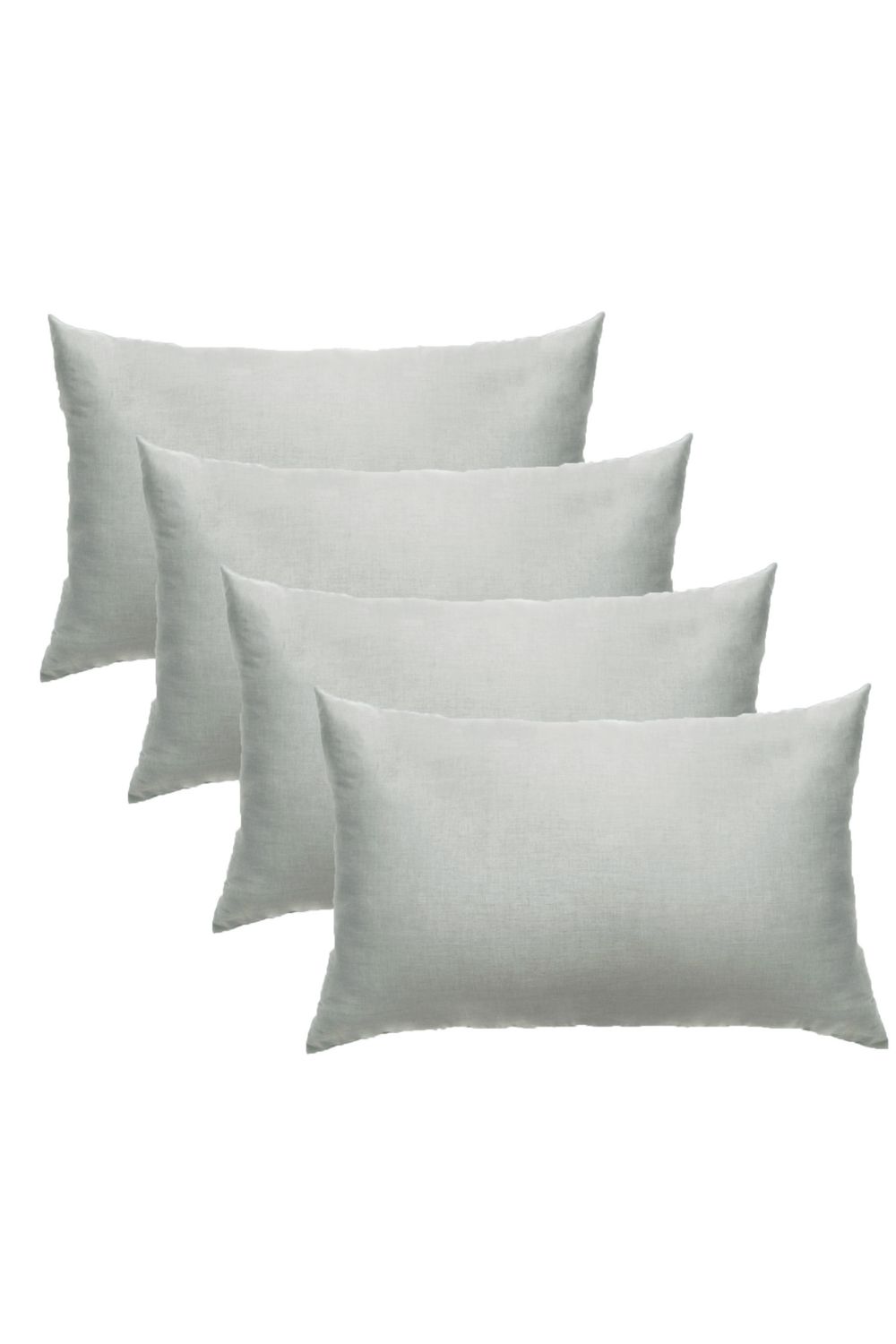 OHS 4 x Soft Polycotton Housewife Pillowcase Set in Silver