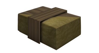 Astaire Modular Coffee Table Set Footstool in Forest Soft Chenille - sofa.com