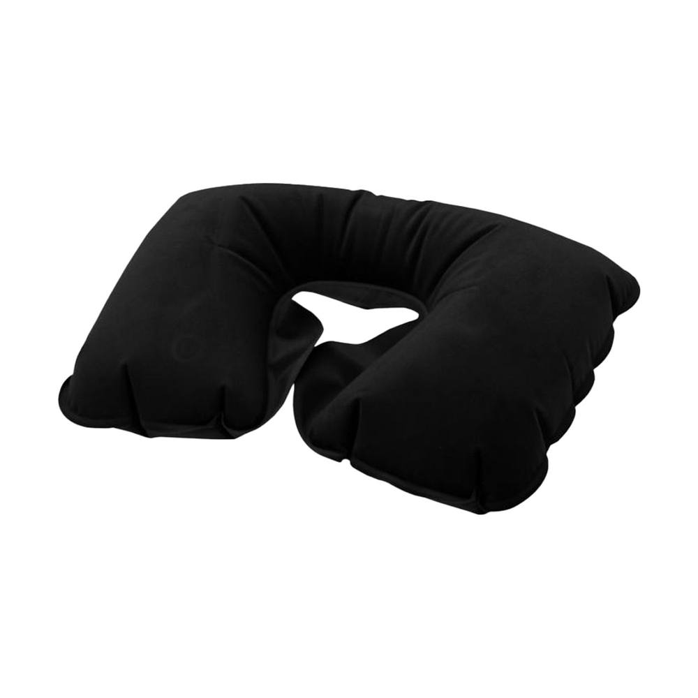 Floso Inflatable Plain Travel Pillow in Black