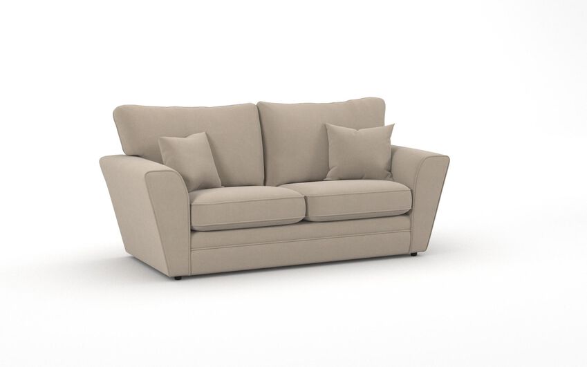 Brown Fabric Tunstall 2 Seater Sofa Standard Back