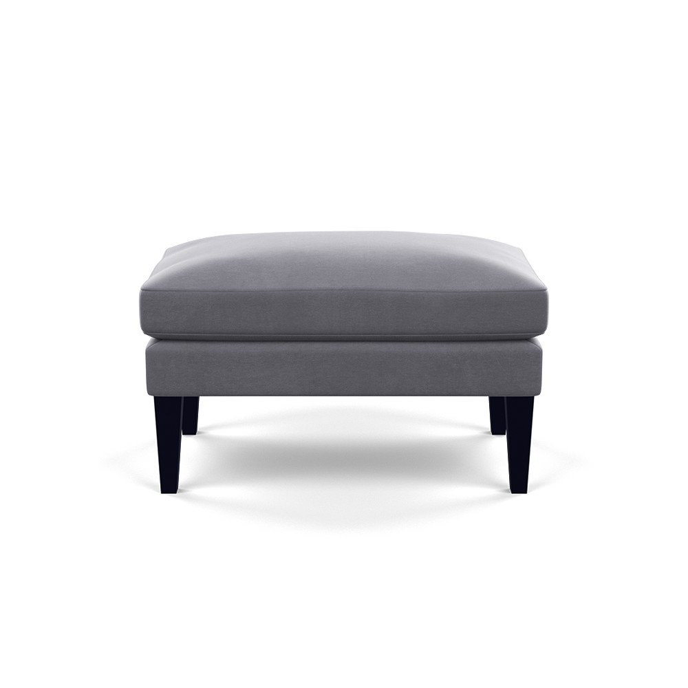 Heal's Wallis Ottoman Smart Velvet Dolphin Black