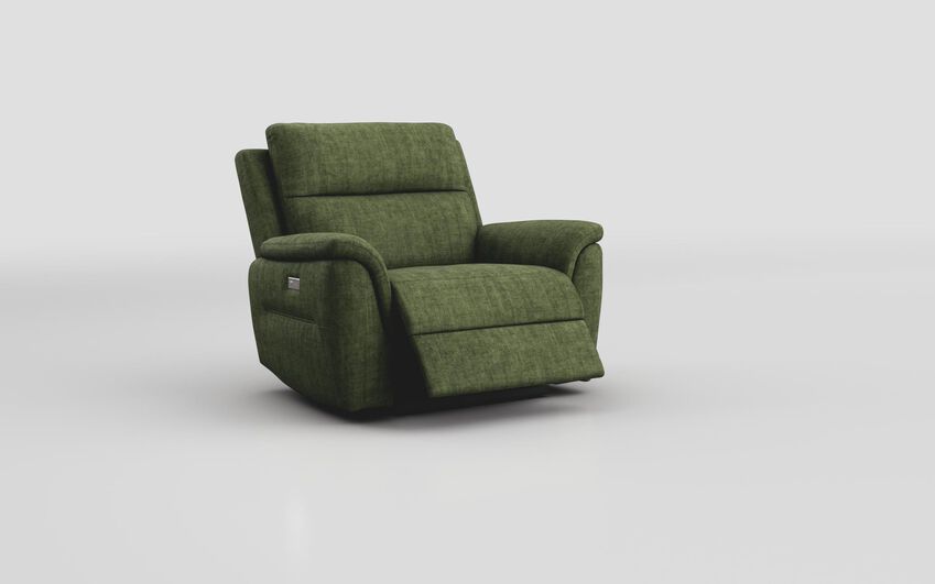 Green Fabric Sogliano Power Recliner Chair