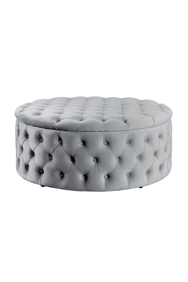 Mylia Storage Ottoman - Dove Grey