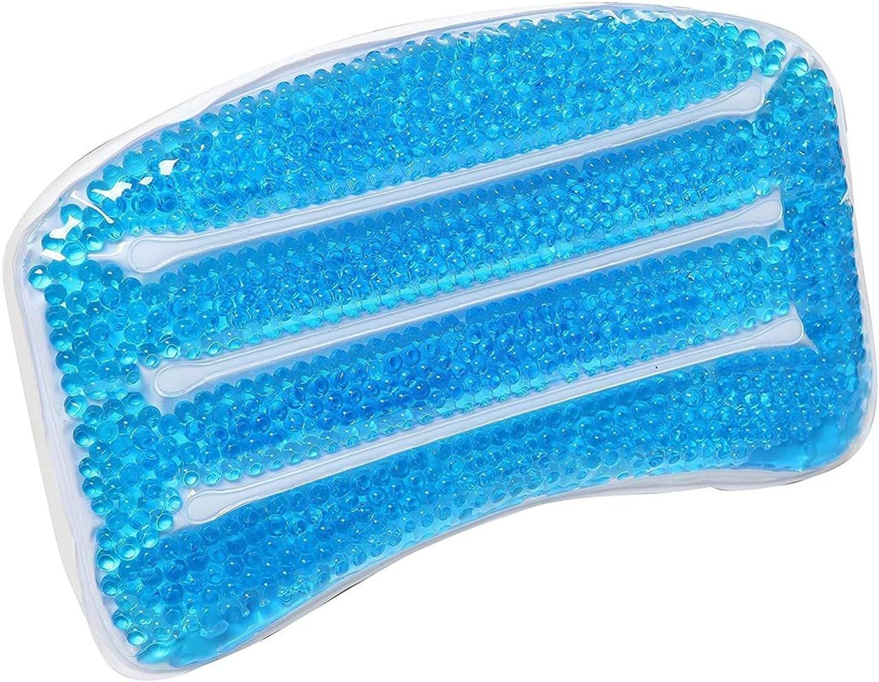 MANTRARAJ Soothing Gel Bath Pillow for Bathtub for Relaxation Head Neck Support in Blue