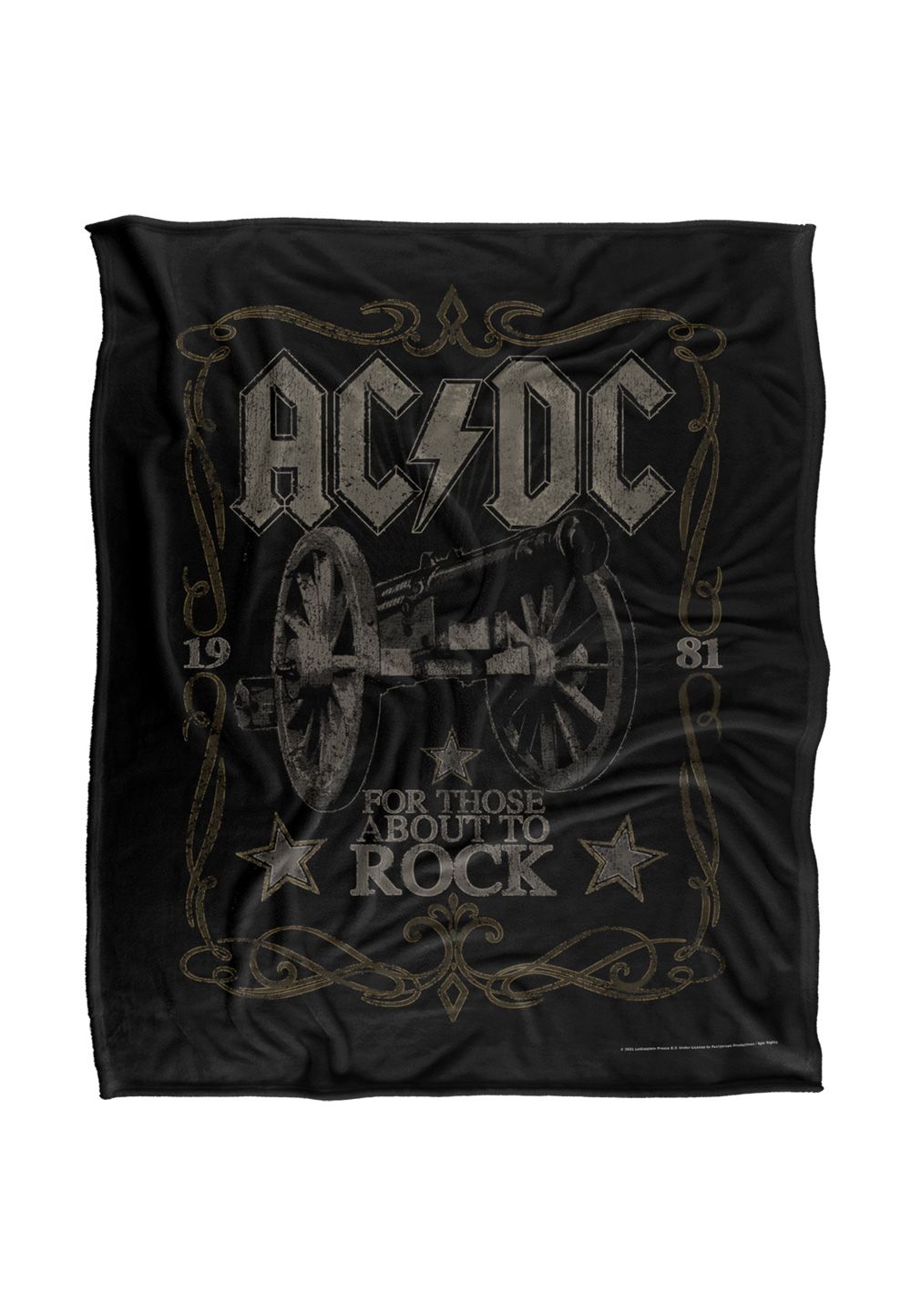 AC/DC ACDC Rock Label Silky Touch Super Soft Throw Blanket 152 X 127 cm in White