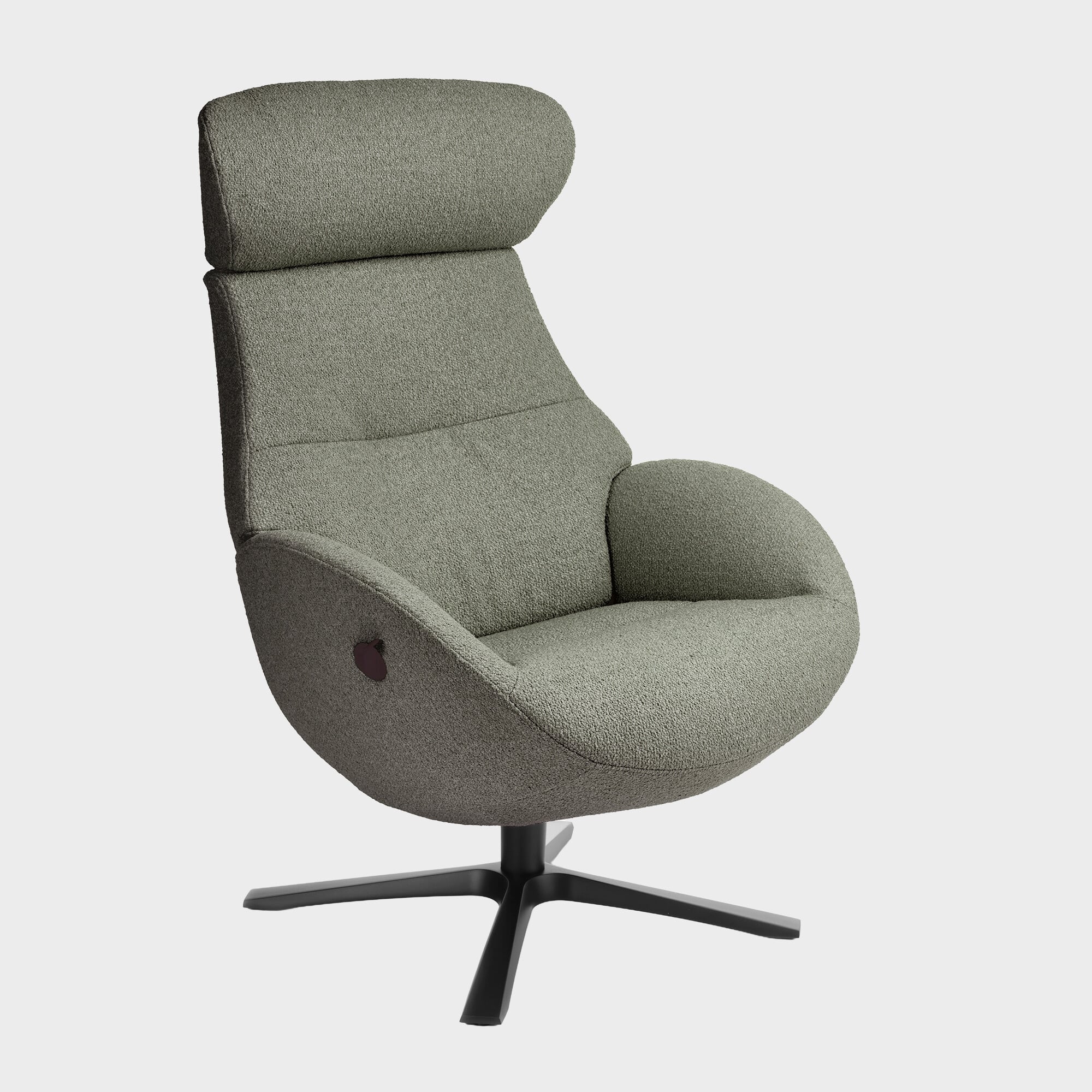 Conform Globe Quattro 4 Star Swivel Recliner Chair Makalu Forest, Green Fabric | Barker & Stonehouse