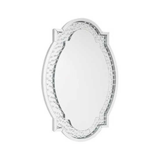 Alvaro Oval Bedroom Mirror In Silver