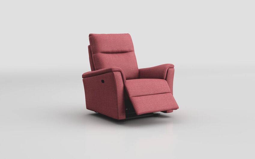 Pink Fabric Fusignano Manual Recliner Chair