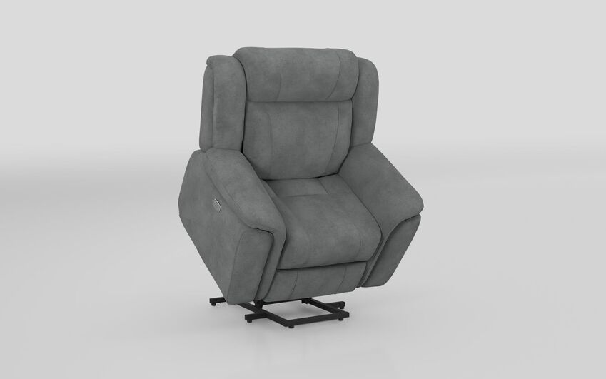 Grey Fabric Elland Lift & Rise Power Chair