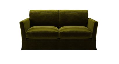 Otto 2 Seat Sofa Bed in Olive Cotton Matt Velvet - sofa.com