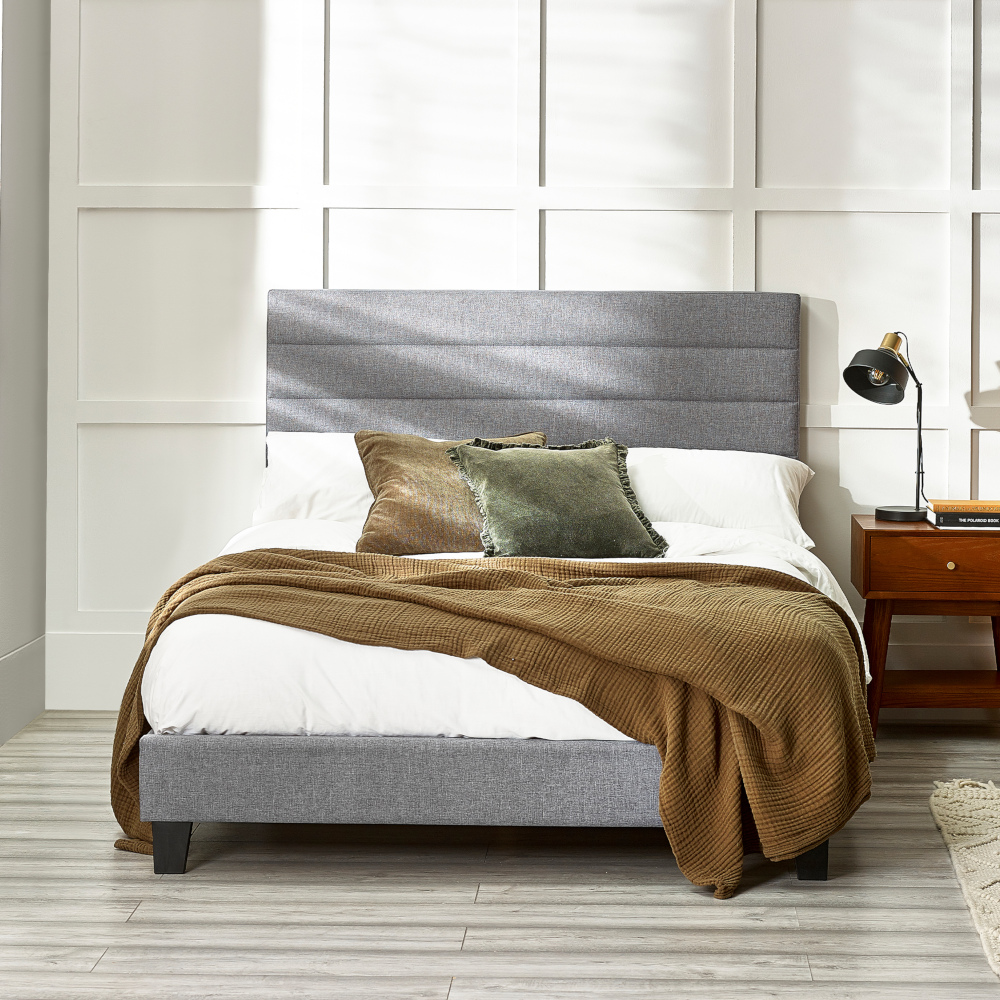 Merida - Double - Low Foot-End Bed - Grey - Fabric - 4ft6