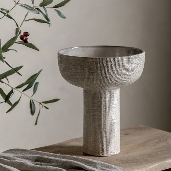 Nyla Bowl Shaped Stoneware Vase, Medium
