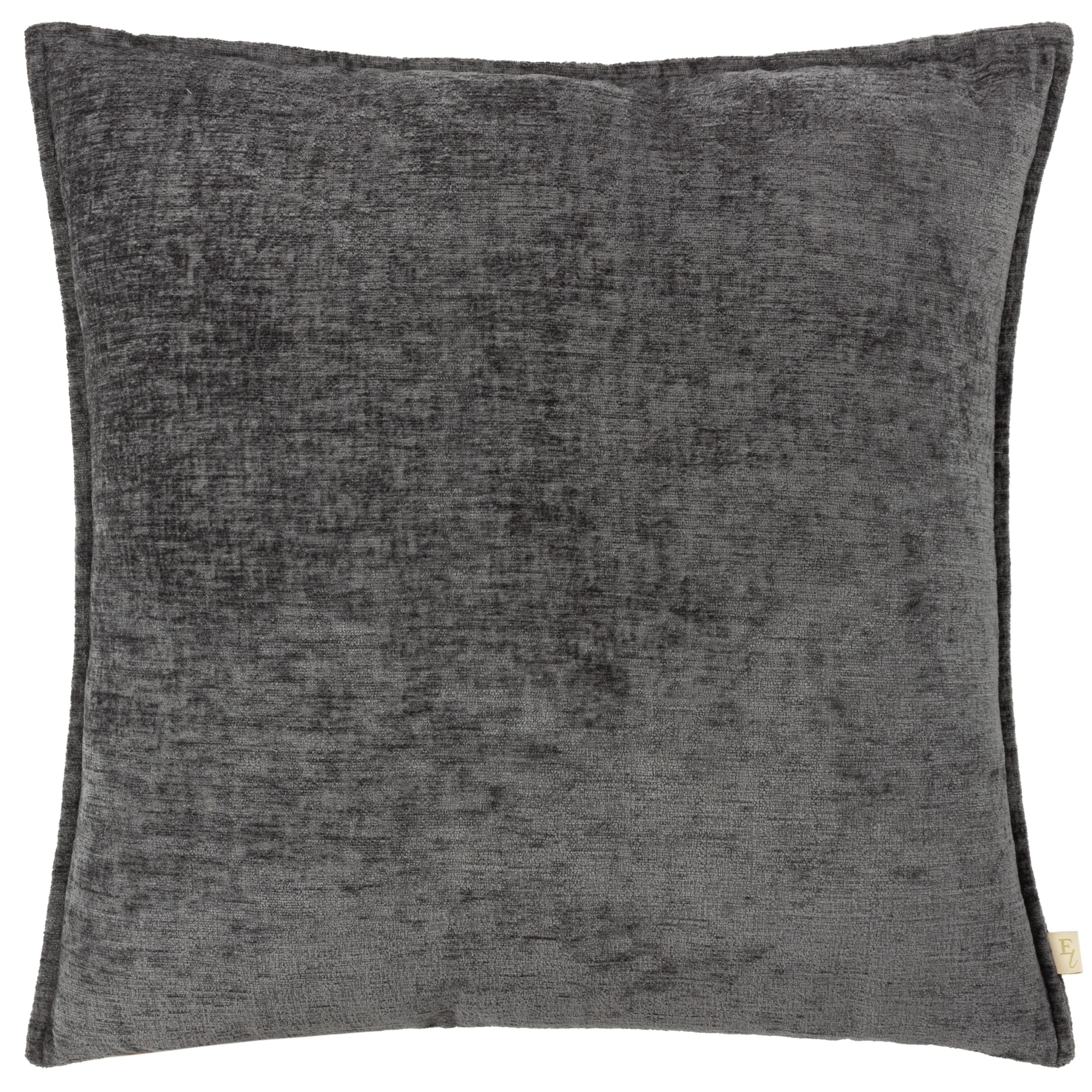 Evans Lichfield Buxton Chenille Reversible Square Cushion in Charcoal