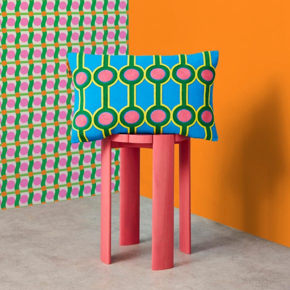 Yinka Ilori Symmetrical Stems Cotton Rectangle Cushion
