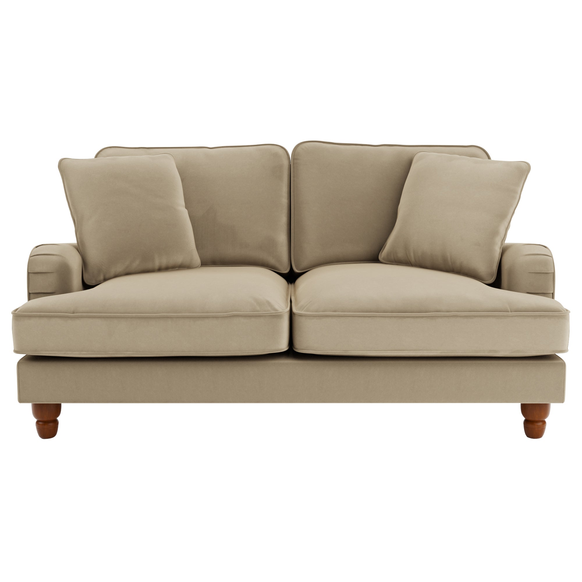 Beatrice Velvet 2 Seater Sofa Brown
