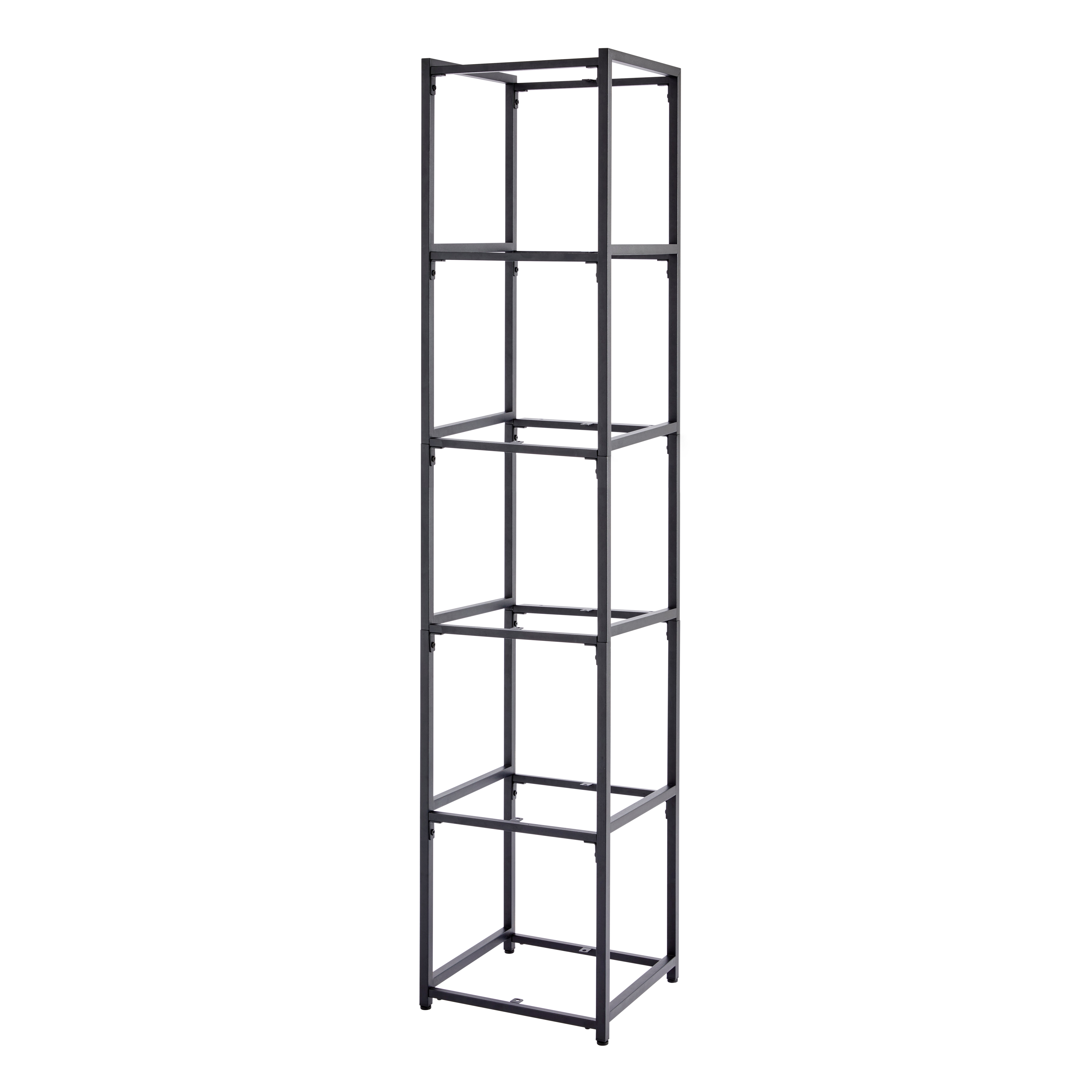 Modular 6 Shelf Black Frame Component Black