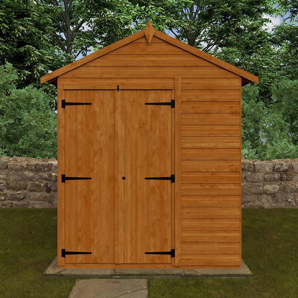 Buttercup Farm 8 x 6 Feet Flex Apex Double Door Windowless 12mm Flex in Burnt Orange 4