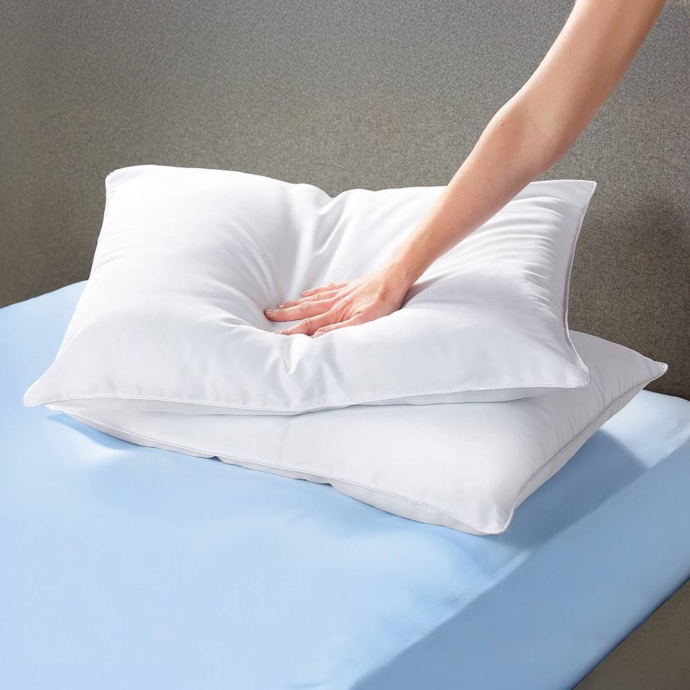 Coopers of Stortford Pack of 2 Bounce Back Pillows, 550gsm, Non-Allergenic Cover in White