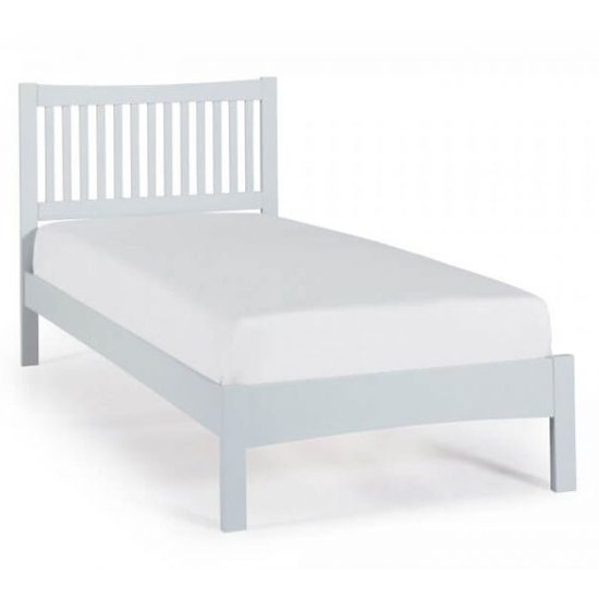 Mya Hevea Wooden Single Bed In Grey