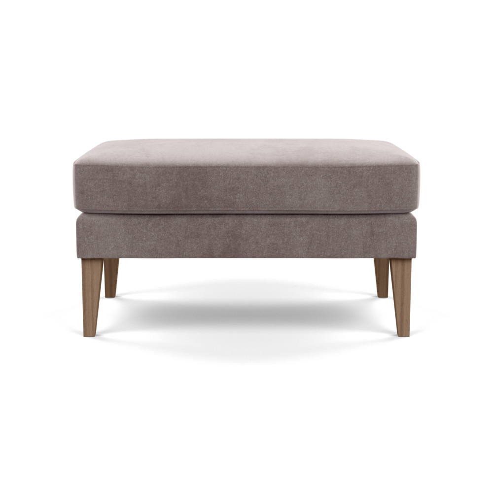 Heal's Richmond Ottoman Smart Luxe Velvet Mushroom Tinted Ash Feet