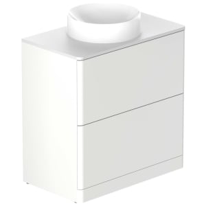 Nexa By VADO Veva Dusk White Freestanding Vanity Unit with Gloss White Countertop & Basin - 800mm