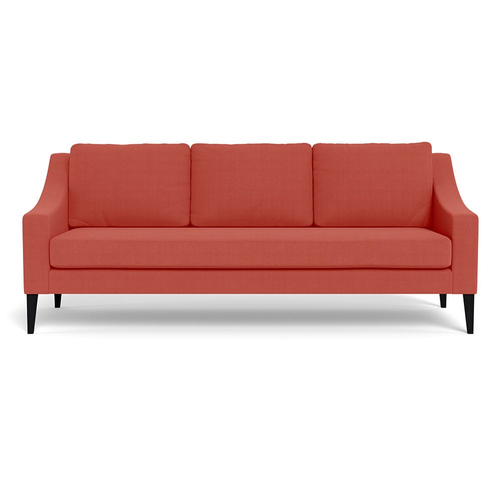 Heal's Richmond 4 Seater Sofa Linen Grenadine Black Feet