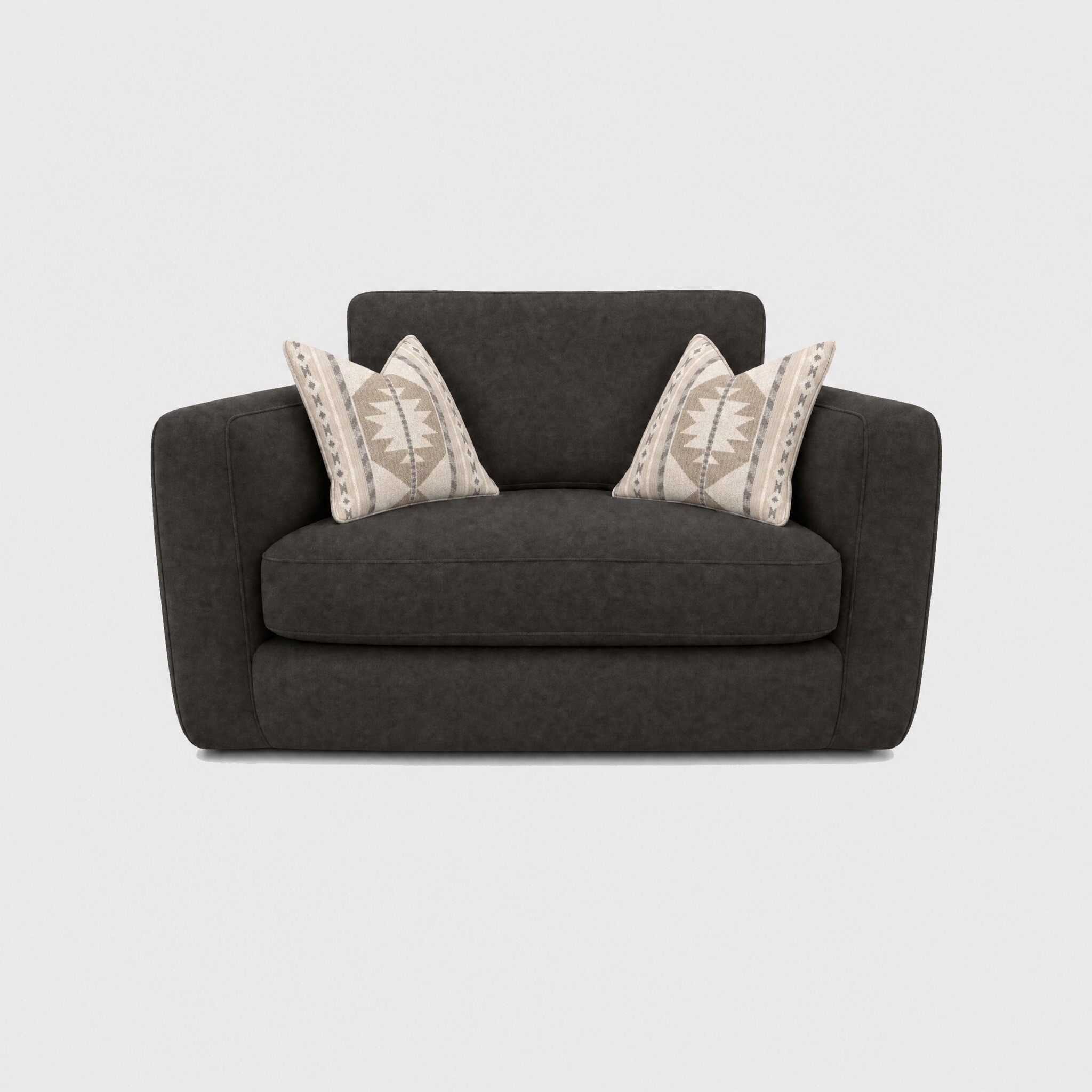 Bosham Cuddler-Witton Bournville Armchair, Brown Fabric | Barker & Stonehouse