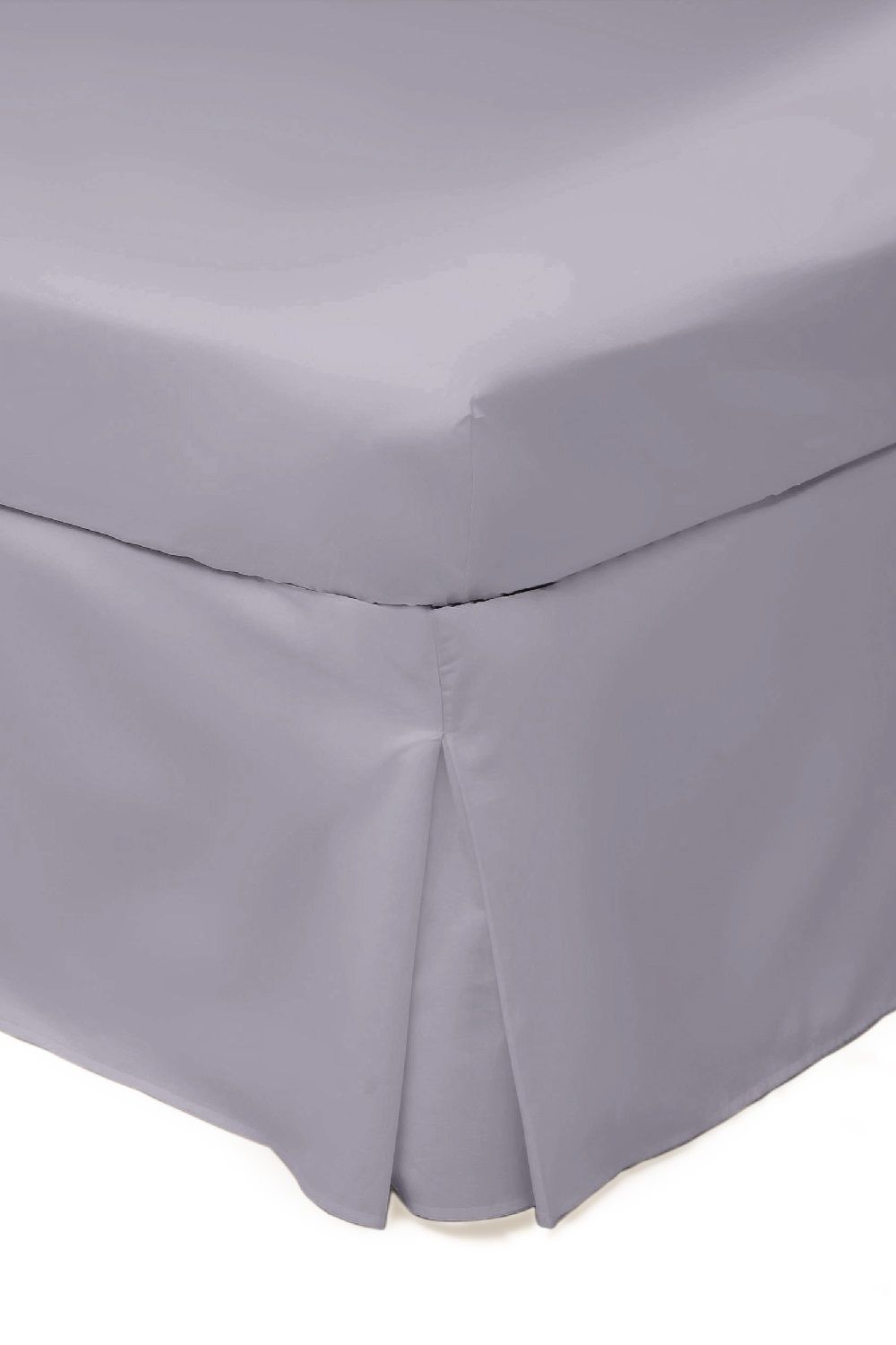 Belledorm Easy Care 200 Thread Count Cotton Polyester Percale Platform Valance in Pale Lilac | Size: Super King