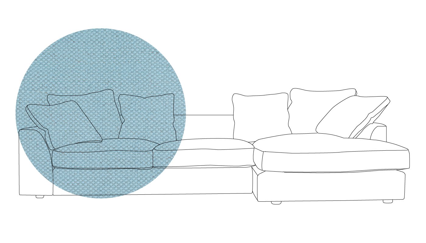 Heal's Cumulus Right Hand Corner Sofa Capelo Linen-Cotton Sea Shanty Black