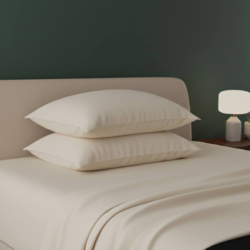 Snug City Flannelette Pillowcases Soft Brushed Pillow Covers Warmth & Comfort in Cream