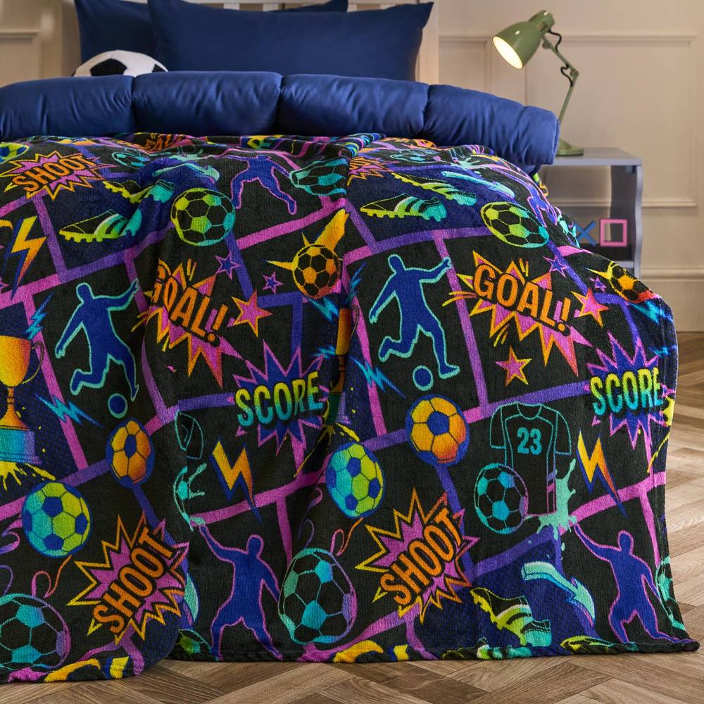 OHS Comic Football Flannel Fleece Throw Blanket Soft Bedspread