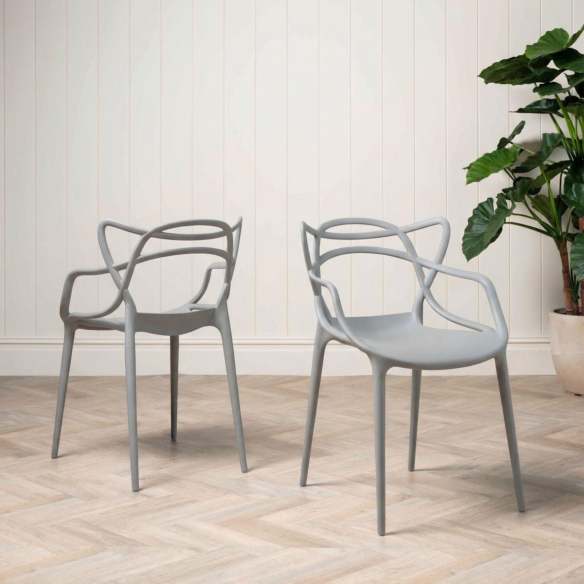 Kartell Masters Dining Chair, Grey Plastic | Barker & Stonehouse