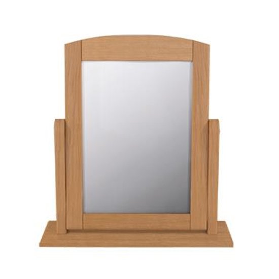 Aberdeen Single Dressing Mirror With Oak Frame