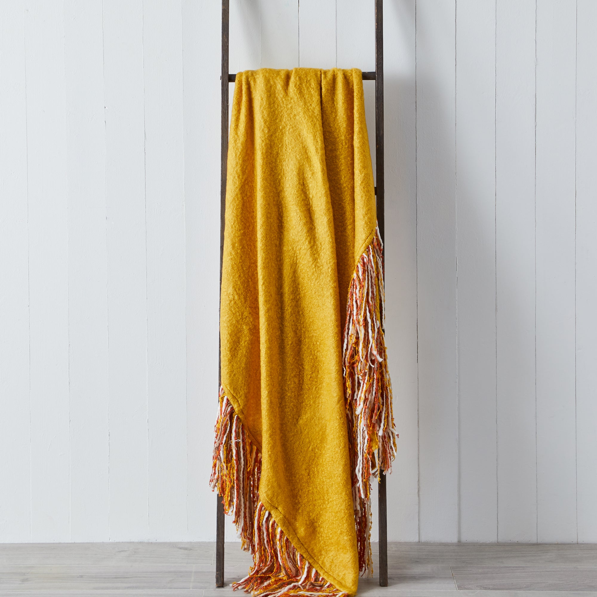 Mala Faux Mohair 130cm x 150cm Throw Ochre