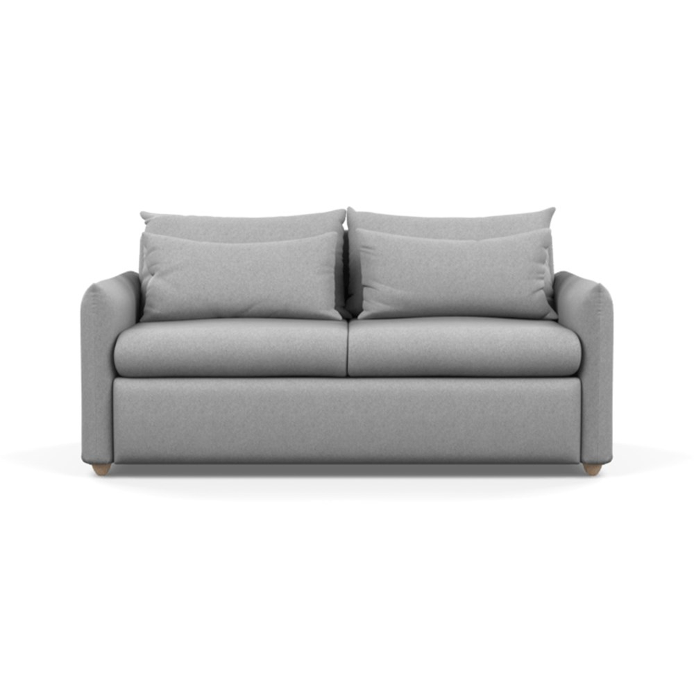 Heal's Pillow Sofa Bed Cotton Pewter Natural Feet