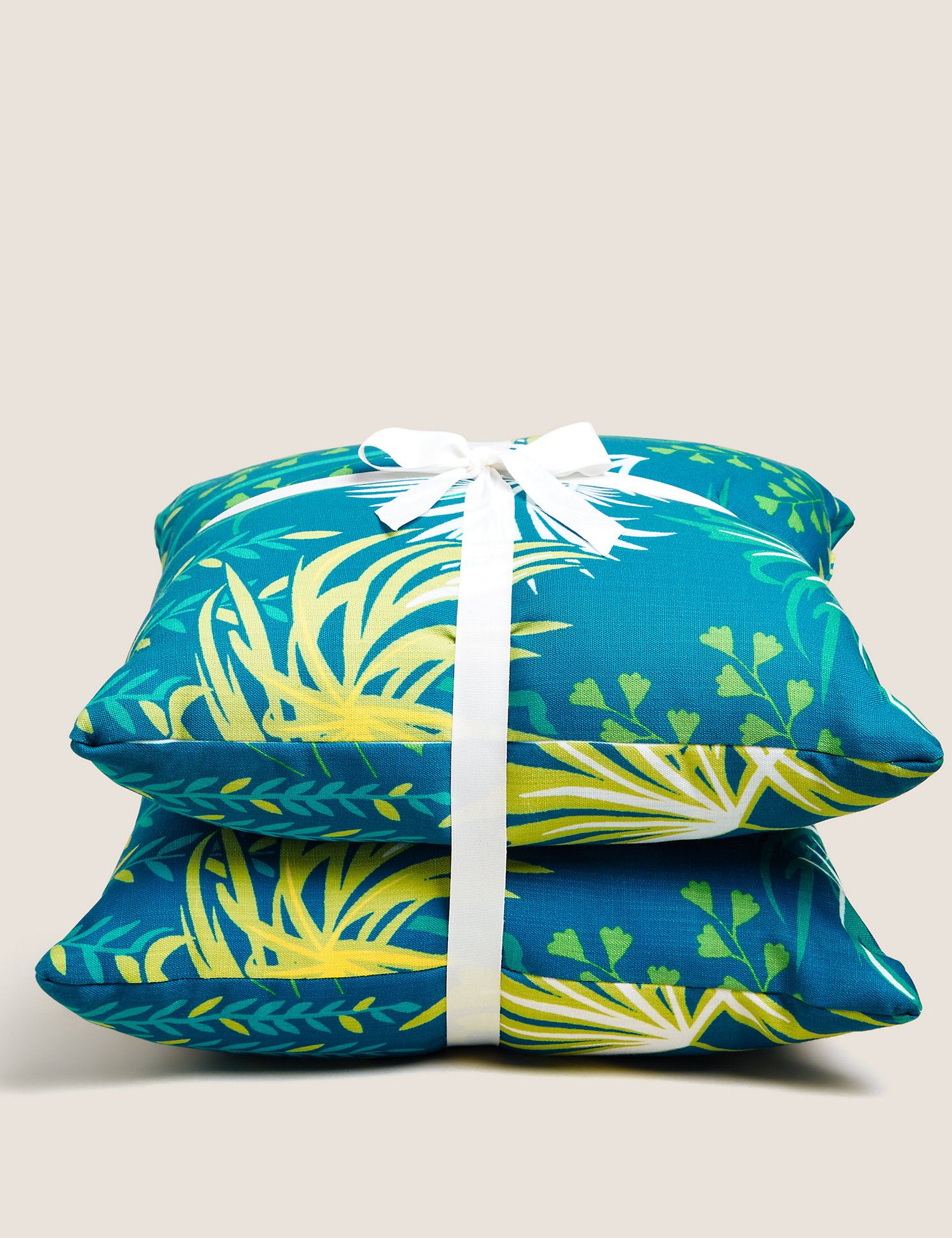 M&S Set of 2 Leaf Print Outdoor Cushions