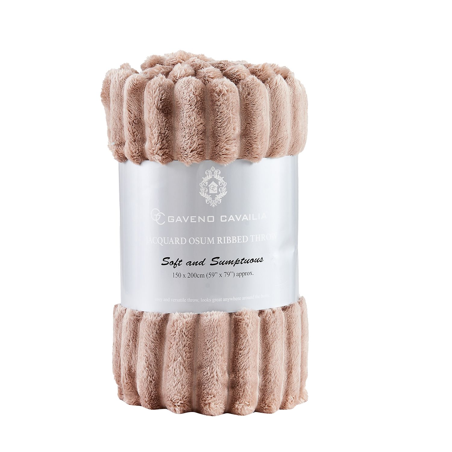 GAVENO CAVAILIA Osum Ribbed Throw in Natural