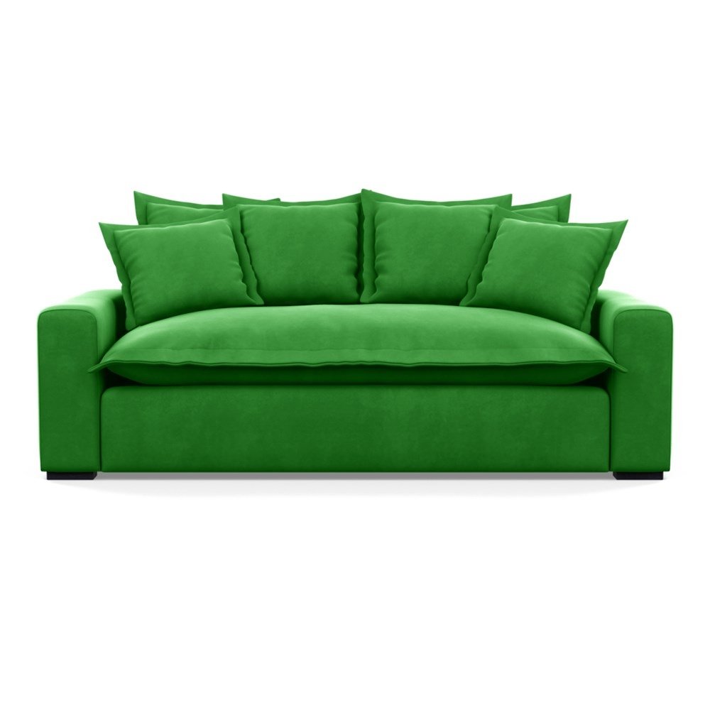 Heal's Brompton 3 Seater Sofa Varese Velvet Emerald Black Feet